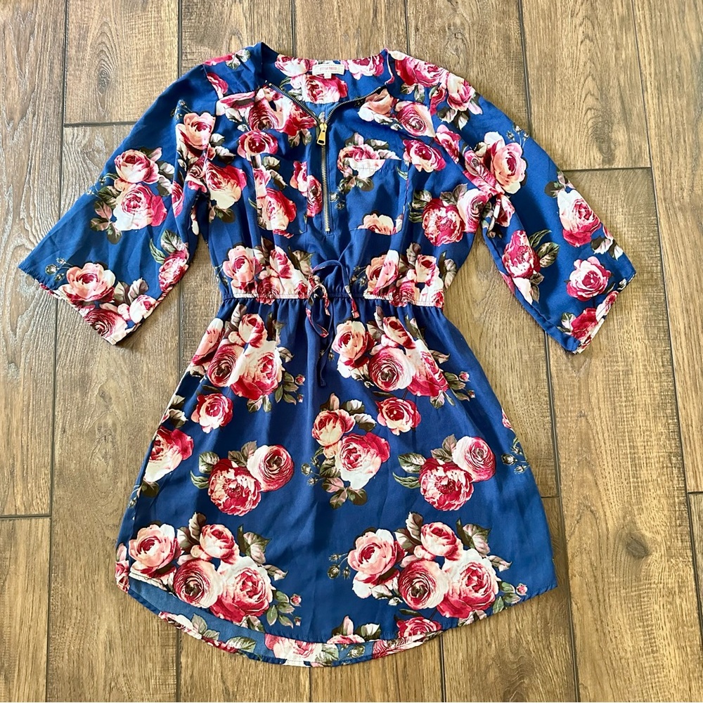 Stella Tweed floral mini dress